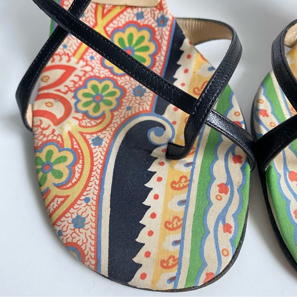 Jimmy Choo Black Leather Strappy Heels Sandals Vintage 90s Y2K Womens 38 - Picture 5 of 15